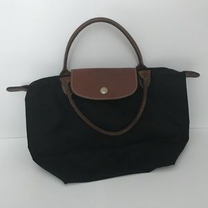 Black Long Champ Le Pliage bag - Small